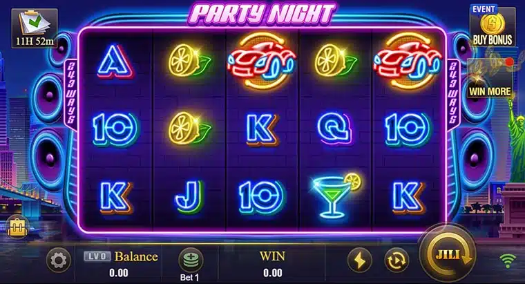 Experience the Party Night Slot Demo at LUCKYSTRIKE88 Casino
